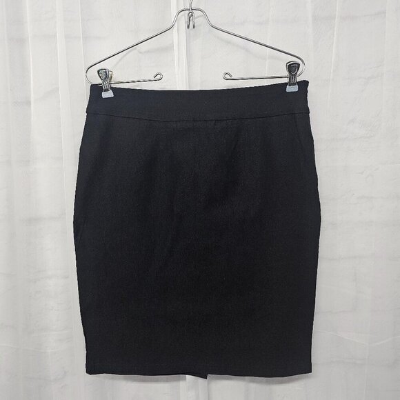 NWT Kate Kaslin Black Bodycon Pencil Skirt Mini Retro Office Party L - Picture 1 of 14